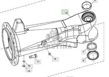 John Deere 7830 Obudowa Pochwa Przedniej Osi Prawa R269499