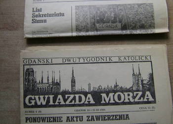 Starocie z PRL Dewocjonalia = Katolicka gazeta: Gwiazda Morza z 1983-1984r.