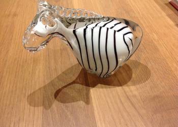 Zebra Figurka Szklana MURANO  Vintage
