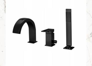 Bateria wannowa jednouchwytowa nawannowa Paffoni Elle czarny mat, EL040NO