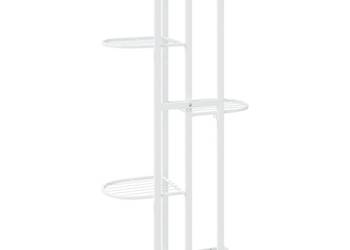vidaXL 5-poziomowy stojak na kwiaty, 43x22x98 cm, biały(SKU:336111)