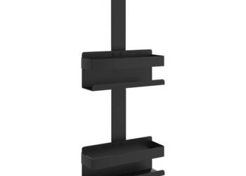 vidaXL Wiszący organizer prysznicowy, czarny mat(SKU:4004904)