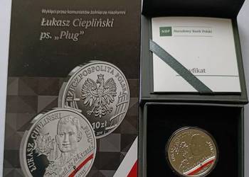 10 zł Wyklęci przez komunistów  - Łukasz  Ciepliński ,,Pług "
