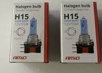 2 x Żarówki halogenowe H15 super white 12V/55w