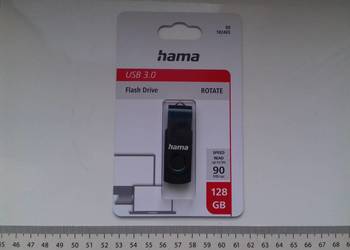 Pamięć USB pendrive, 128GB HAMA Rotate Flash Drive USB 3.0, 90MB/s, Opakowa