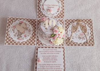 Prezent na urodziny, Exploding Box, Scrapbooking