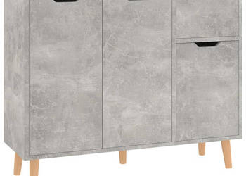 Szafka szarość betonu 90x30x72 cm materiał drewnopochodny WM-326817
