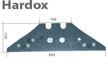 Płoza krótka HARDOX 073608/S części do pługa KVERNELAND