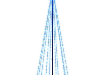 Choinka z kołkiem gruntowym 310 niebieskich LED 300 cm WM-343557