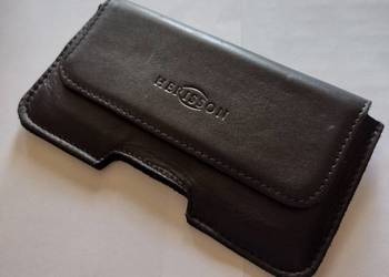 nowe etui na telefon skórzane czarne Herisson