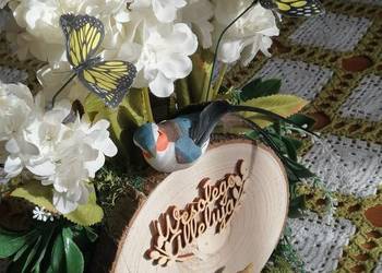 Oryginalny stroik świąteczny wielkanocny. Dekoracje wielkanocne. Ozdoby