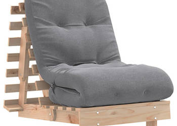 Sofa rozkładana typu futon z materacem 60x206x11 cm sosnowa WM-846746