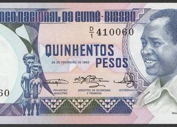 GWINEA BISSAU 500 PESOS 1983 - STAN BANKOWY UNC