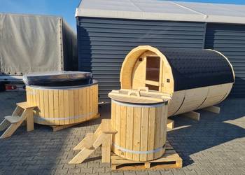 KOMPLET SPA JACUZZI SAUNA BECZKA OD PRODUCENTA TRANSPORT I MONTAŻ W CENIE