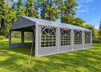 Namiot PRESTIGE imprezowy, magazynowy 8×8 m. Praktycznie nowy