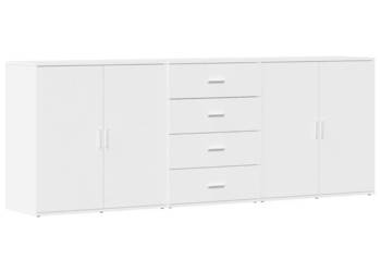Szafki 3 szt. biały materiał drewnopochodny WM-3276609