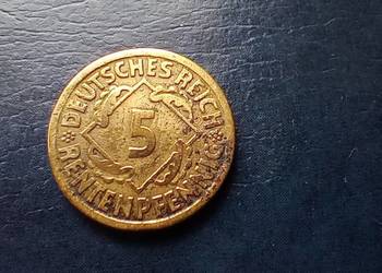 Stare monety 5 rentenfenig 1924 F Niemcy