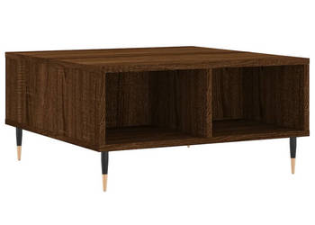 Stolik kawowy brązowy dąb 60x60x30 cm WM-827035