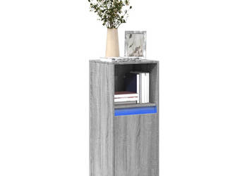 Szafka z LED szary dąb sonoma 38x34x100 cm WM-852171