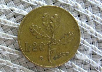 Włochy 20 Lirów 1957r - Brązal