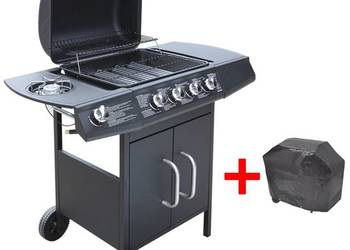 vidaXL Grill gazowy, palniki 4+1, kolor czarny (273789)