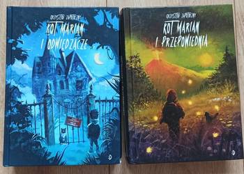 Dwie książki pt. "Kot Marian i przepowiednia" i "Kot Marian i odwiedzacze"