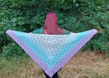 Chusta wykonana na szydełku - RĘKODZIEŁO