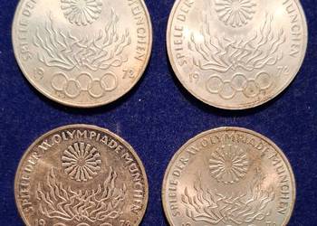 Zestaw Monet Ag 10 DM x 4 (zestaw 1)