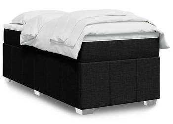 Łóżko z Materacem Kontynentalne Czarne Do Sypialni 90x200 cm WM-3285444