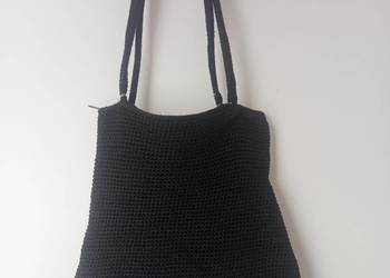 Torebka vintage lata 90 pleciona czarna retro