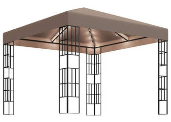 Altana ze sznurem lampek LED 3x3 m kolor taupe WM-3070324