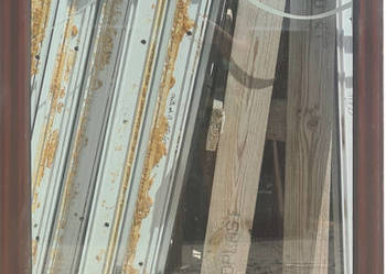 OKNA KacprzaK 75x135 Witryna FIX Plastikowy Używany PCV Mahoń