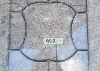497 Witraż frontu starego zegara fazowane szkło uszkodzony
