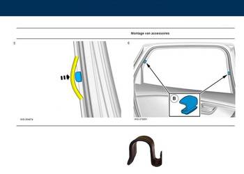 VOLVO V70 uchwyt rolety przeciwslonecznej drzwi
