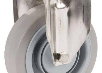 Koła skrętne ze stali nierdzewnej z powierzchnią z szarej gumy elastycznej…