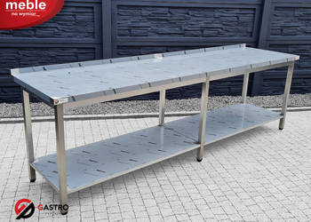 Stół roboczy gastronomiczny przyścienny z półką spawany 2700x600x850 mm