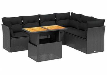 vidaXL 7-cz. zestaw wypoczynkowy do ogrodu, z poduszkami(SKU:3270845)