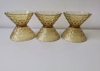 Stare, nieużywane miseczki, kompotierki 6 szt. Trójkąty Prądniczanka Kraków