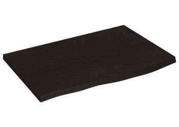 Blat stołu ciemnobrązowy 60x40x2 cm lite drewno dębowe WM-3156407