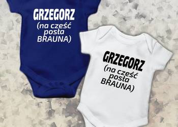 Bodziaki niemowlęce z nadrukiem GRZEGORZ