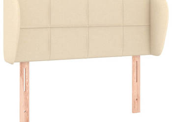 Zagłówek uszak kremowy 103x23x78/88 cm tkanina WM-3117139
