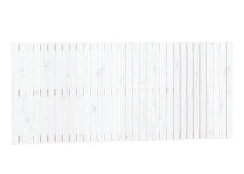Wezgłowie łóżka białe 204x3x90 cm lite drewno sosnowe WM-824879