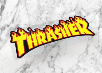Naklejka THRASHER 10 x 4,5 cm skate swag supreme #1