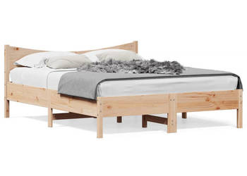 Rama łóżka bez materaca lite drewno sosnowe 160x200 cm WM-3216363