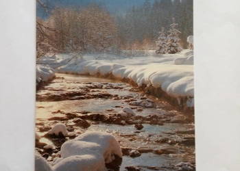 Pocztówka niemiecka widok zimowy 1991r.