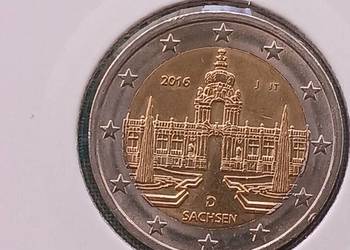 2 Euro Niemcy 2016 r. Sachsen - mennica J.