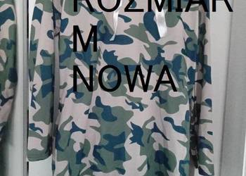 Bluza Damska Długa Kaptut Moro Khaki M Nowa Lekka Tunika