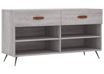 Ławka z miejscem na buty szary dąb sonoma 102x35x55 cm WM-829714