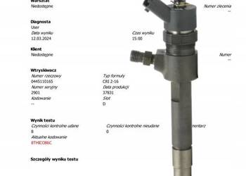 WTRYSKIWACZ BOSCH 0445110165 Opela Astra, Signum, Assb 9-3, 1.9 CDTI