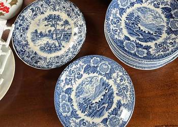 Spodek. Loch of Scotland. Enoch Wedgwood Tundstall LTD England.  Droga, dom